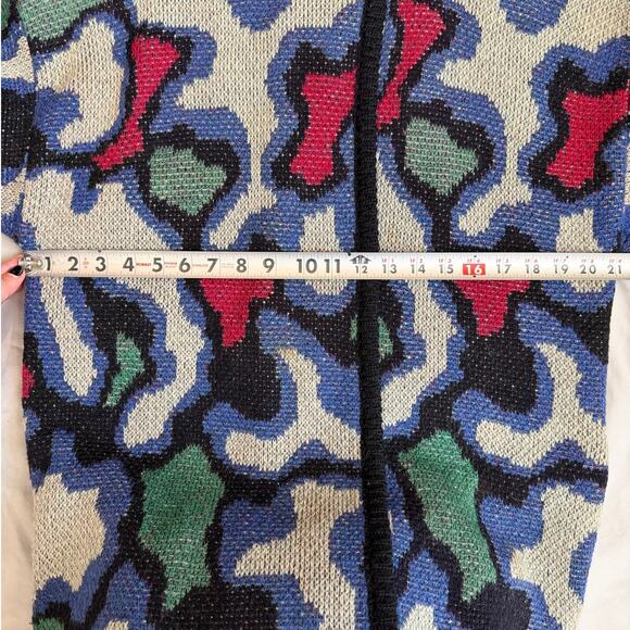 VNTG Falcon Italian Design, Multicolored, Wool, Thick, One Button Cardigan- L/XL - Picture 8 of 11